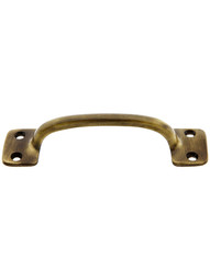4 inch on Center Solid Brass Handle In Antique Brass